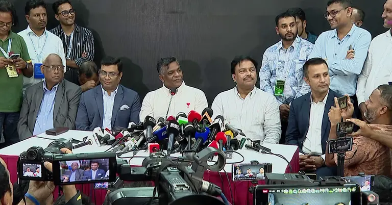 বিসিবি নির্বাচন শেষে সংবাদ সম্মেলন